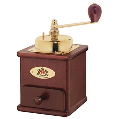 Afbeelding van Zassenhaus BRASILIA Handmatige koffiemolen beuken mahonie 12 x 12,5 20 cm voor het malen van koffiebonen traploos instelbare maalgraad met molen