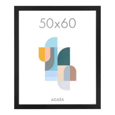 Afbeelding van ACAZA Fotokader Fotolijst Wissellijst 50x60 cm MDF Zwart