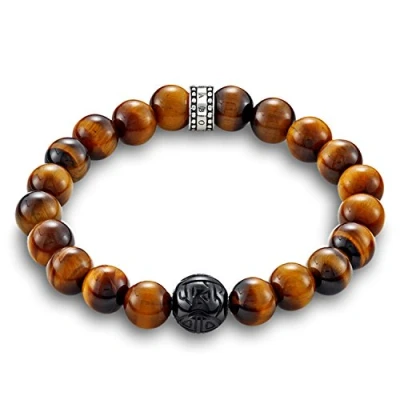 Afbeelding van Thomas SABO Rebel AT Heart Armband, Maat: 17.5, Braun