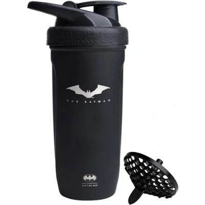 Image de Smartshake Justice League Reforce Batman Shaker Bouteille 900 ml, DC Comics en acier inoxydable, cadeau pour homme