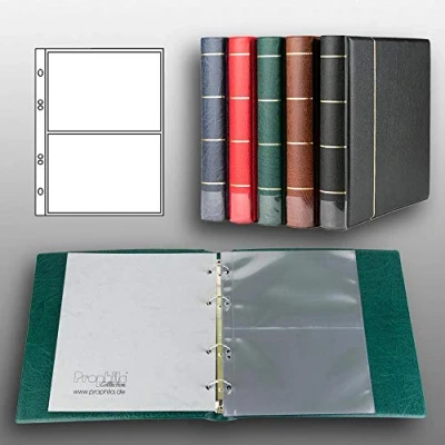 Afbeelding van Prophila Collection Ansichtkaartenalbum (groen) met 20 hoezen voor 40 ansichtkaarten
