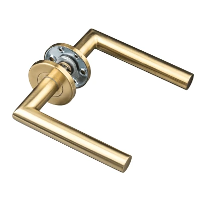 Afbeelding van Ostiumhome® Avosso Deurklink Mat Goud op Rond Rozet