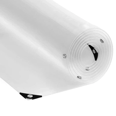 Afbeelding van vidaXL Doorzichtig zeildoek met zeilringen 5x12 m PVC
