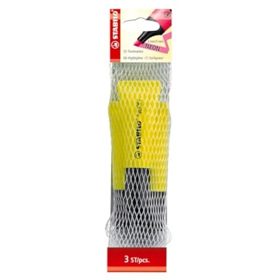 Afbeelding van STABILO NEON Markeerstift Etui 3 stuks Geel