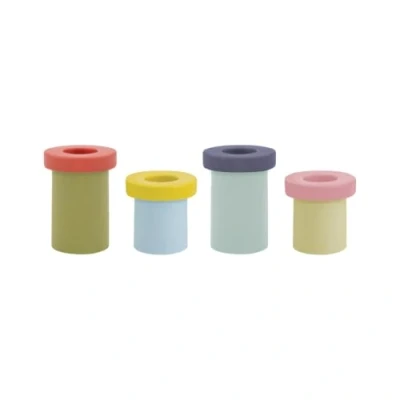 Afbeelding van Remember Kaarsenstandaard Pippo Set van 4 Stuks Porselein Multicolor