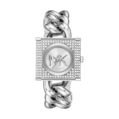 Afbeelding van Michael Kors dames Chain Lock horloge MK4718 in de kleur Zilver
