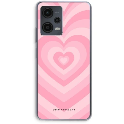 Afbeelding van Case Company® hoesje geschikt voor Xiaomi Redmi Note 12 Hart Roos Soft Cover Telefoonhoesje Bescherming aan alle Kanten en Schermrand