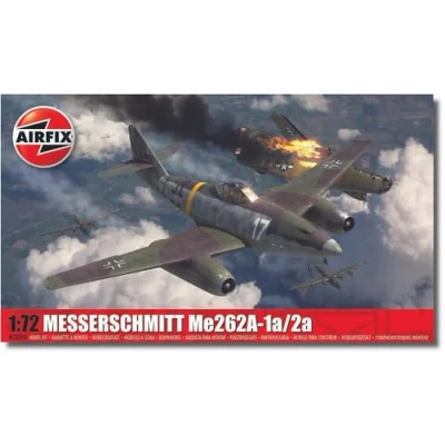 Afbeelding van 1:72 Airfix 03090A Messerschmitt Me 262A 1a/2a Vliegtuig Plastic Modelbouwpakket