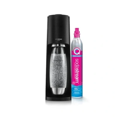 Afbeelding van sodastream Terra Bruiswater en frisdrankmachine, 1 fles, l, roestvrijstalen afwerking, vaatwasmachinebestendig + gasvulling, 60 om vast te klikken, zwart, zwart