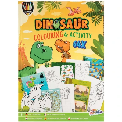 Afbeelding van Creative Craft Group Kleuren Activiteitenboek Dino, 64pag.