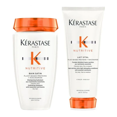Afbeelding van Kerastase Nutritive Bain Satin 250ml + Lait Vital 200ml bundel/set/pakket