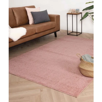 Afbeelding van Laagpolig Tapijt/Vloerkleed Fine Roze 80x200 Cm