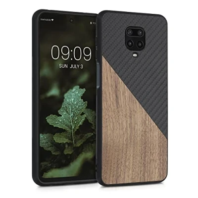 Afbeelding van kwmobile hoesje geschikt voor Xiaomi Redmi Note 9S / 9 Pro Max Backcover in donkerbruin Smartphonehoesje design