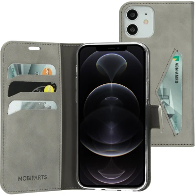 Afbeelding van Mobiparts Classic Wallet Case Apple iPhone 12/12 Pro Granite Grey