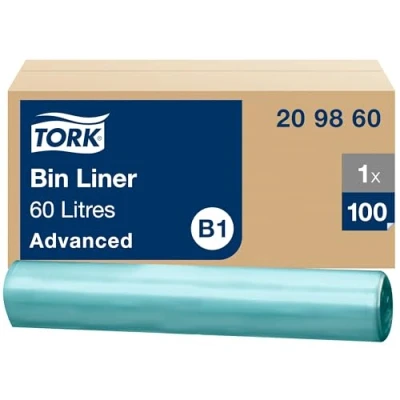 Afbeelding van 100 stuks vuilniszakken 59 x 93 cm 60 liter groen