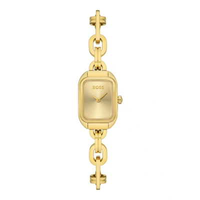 Afbeelding van HUGO BOSS dames Haily horloge HB1502655 in de kleur Goud