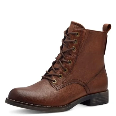 Afbeelding van Tamaris Comfort Snowboots, Dames, Maat: 38, Cognac Leer/ synthetisch