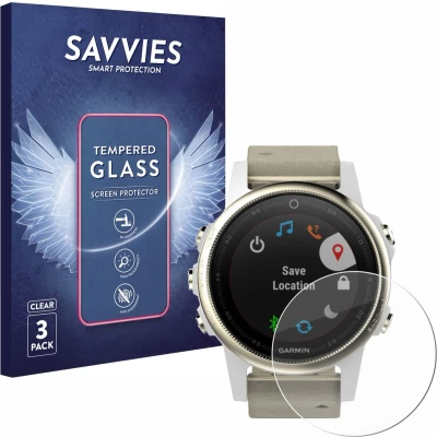 Afbeelding van Savvies Glas Screenprotector voor Garmin Fenix 5S (42 mm) Gehard Beschermglas 9H (3 Stuks)