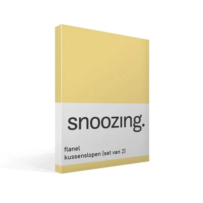 Afbeelding van Snoozing Flanel Kussenslopen Set van 2 40x60 cm Geel