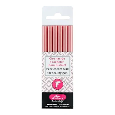 Image de Herbin 6 Bâtons de cire Nacrée pour pistolet Vieux Rose