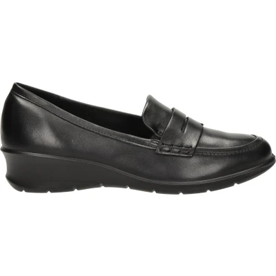 Afbeelding van ECCO Felicia Loafer Instappers, Dames, Maat: 37, Zwart Leer