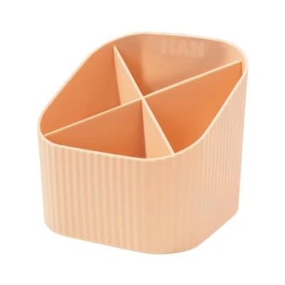 Afbeelding van HAN pennenkoker Re X LOOP 4 vaks pastel oranje 100% gerecycled materiaal HA 17238 881
