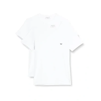 Afbeelding van Emporio Armani 2P O hals shirts stretch wit L