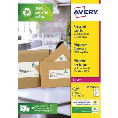 Image de Étiquette recyclée Avery Impression laser
