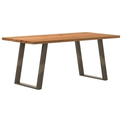 Afbeelding van vidaXL Eettafel rechthoekig 180x90x74 cm massief eikenhout lichtbruin