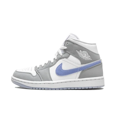 Afbeelding van Nike Air Jordan 1 Mid, White/Aluminum Wolf Grey, BQ6472 105