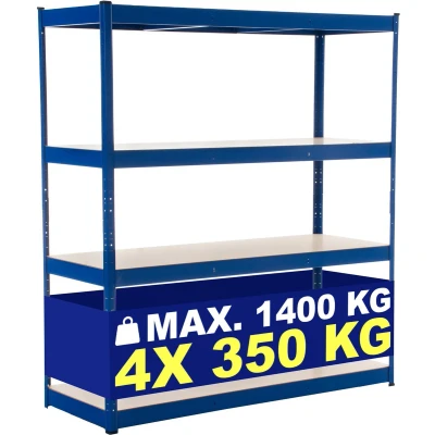 Afbeelding van CLP Stelling 160x60x180 cm blauw