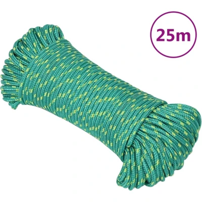 Afbeelding van vidaXL Boottouw 4 mm 25 m polypropyleen groen