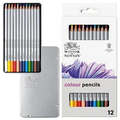 Image de Winsor &amp; Newton Studio Collection Crayons de Couleur X12 Boite Métal