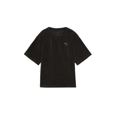 Afbeelding van Puma Essentials Elevated Relaxed Tshirt basic, Dames, Maat: Medium, Black