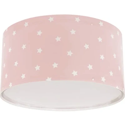 Afbeelding van Dalber Plafondlamp Star Light roze sterren, kroonluchter slaapkamer; kinderen, plafondlamp, 82216S, E27