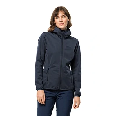 Afbeelding van Jack Wolfskin Windhain Softshelljas, Dames, Maat: XXL, Night blue