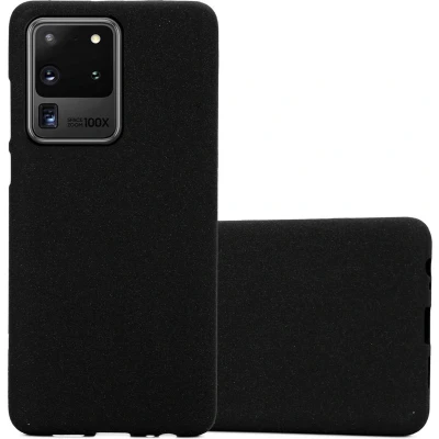 Afbeelding van Cadorabo Hoesje geschikt voor Samsung Galaxy S20 ULTRA in FROST ZWART Beschermhoes gemaakt van flexibel TPU silicone Case Cover
