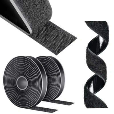 Afbeelding van AiQInu Bande Velcro autocollante extra forte 5 m x 16 mm Fermeture double face pour moustiquaire, travail manuel