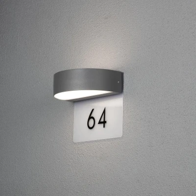 Afbeelding van Konstsmide Monza 7855 370 LED buitenlamp (wand) Energielabel: G (A G) 9 W Antraciet