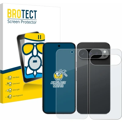 Afbeelding van BROTECT Screenprotector voor Google Pixel 9 Pro (Voor+Achter) Folie Beschermfolie Beschermglas matte