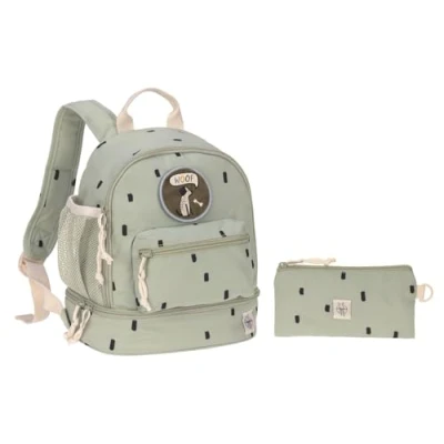 Image de LÄSSIG Sac à dos pour Enfant avec Sangle de Poitrine Jardin 27 cm, 4,5 litres en Haut, 1,5 Litre Bas, 3 Ans/Mini Backpack, Olive Clair, hauteur centimètres, enfants