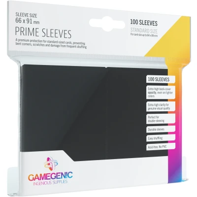 Afbeelding van Gamegenic Sleeves Prime Black (100 stuks)