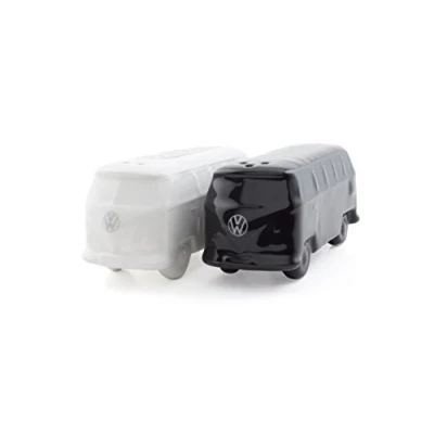 Afbeelding van BRISA VW Collection Zout en peperstrooier van keramiek in design T1 Combi, 2 delig (Classic Bus/Wit &amp; Zwart)