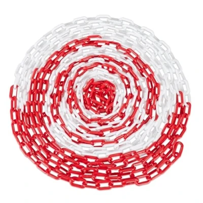Afbeelding van Relaxdays afzetketting rood wit kunststof ketting veiligheidsketting plastic 40 m
