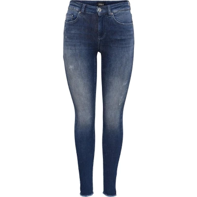 Afbeelding van ONLY Onlblush LIFE MID Jeans Skinny Fit, Dames, Maat: 40x32, Dark blue denim