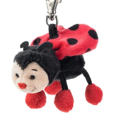 Afbeelding van Schaffer Knuddel mich! 3161 pluche sleutelhanger lieveheersbeestje bolle, 10 cm, Rood/Zwart, modern, Modern