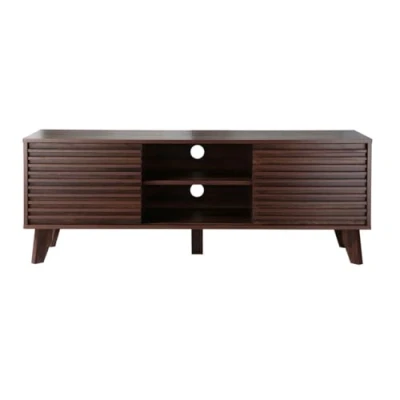 Afbeelding van TV meubel met laminaathout effect fronten L140 cm FRIBOURG