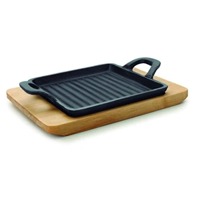 Afbeelding van Lacor Mini grillpan vierkant + plankje
