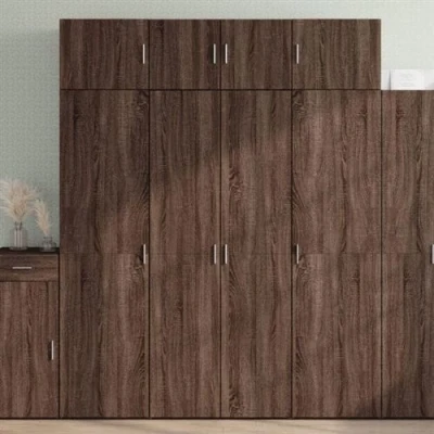 Image de vidaXL Buffet haut chêne marron 80x42,5x185 cm bois d&#039;ingénierie3281440