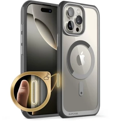 Afbeelding van SUPCASE beschermhoes voor iPhone 16 Pro [MagSafe compatibel] [Robuuste bescherming militaire kwaliteit] (UB Mag) Ultradun transparant hard schokbestendig magnetische